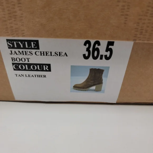 Free People Booties James Chelsea Boot 36.5 Tan Chunky Lug Sole Y2K 90s NIB - Picture 9 of 10